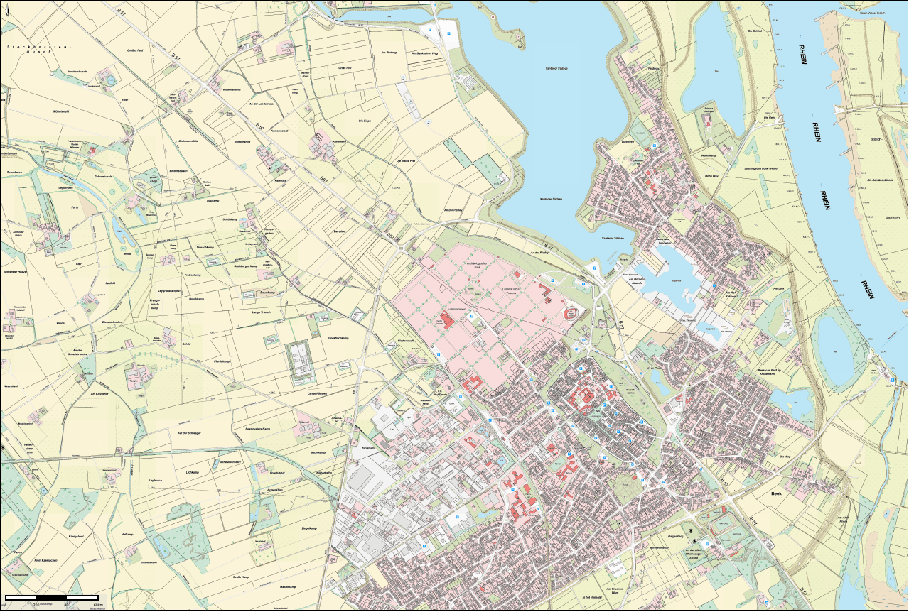 Stadt Xanten - Amtliche Basiskarte (2021)