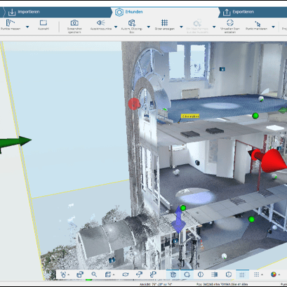 Freeware FARO SceneLT für die Nutzung Ihres 3D-Laserscanprojekts an Ihrem Rechner.